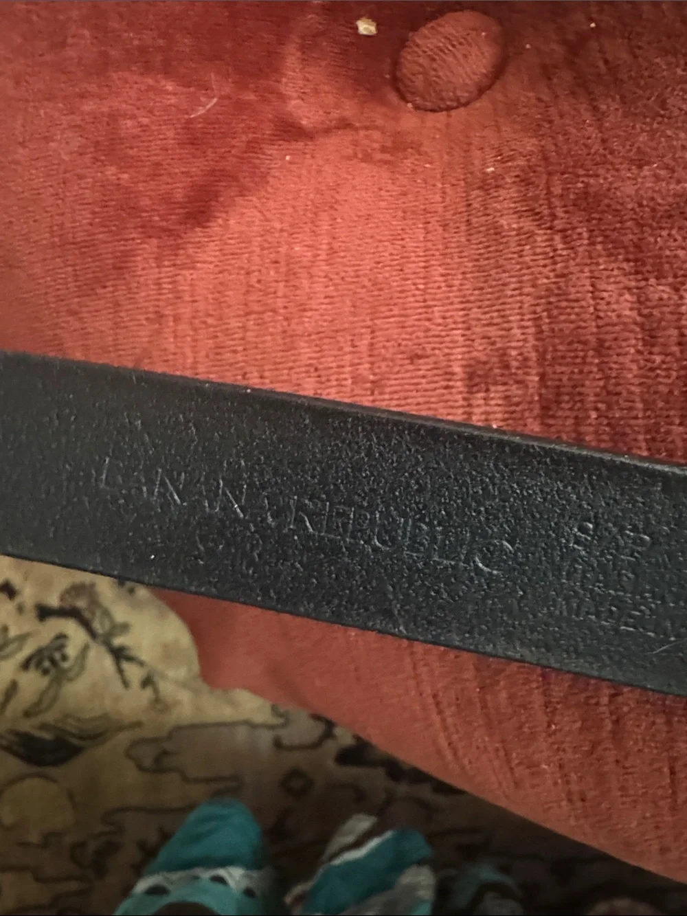 Banana Republic Black Leather Belt with Silver Oval Buckle